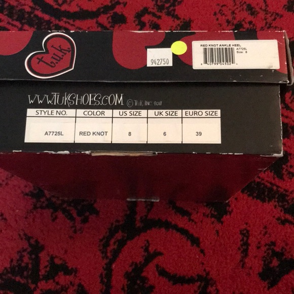 T.U.K. Red Knot Ankle Heel Shoes 🔥🔥🔥 - Picture 6 of 7